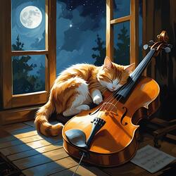 The Cello-Playing Cat