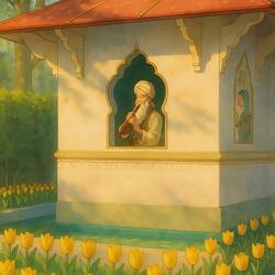 Tulips rise to the fakir's flute
