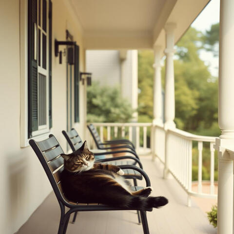 Jazzy breeze with cats napping