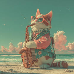 Cat’s Sunset Jazz: A mellow tune played by the sea