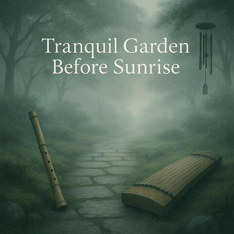 Tranquil Garden Before Sunrise
