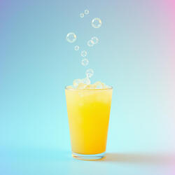 Kawaii sparkling Orange soda