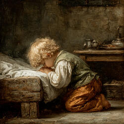 When a child kneels down to pray