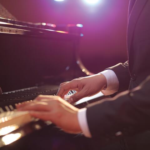 Soothing jazz piano melodies at a stylish bar