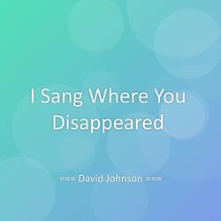 I Sang Where You Disappeared
