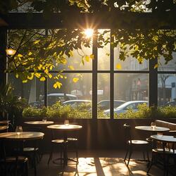 Sunlight filtering through the leaves in a cafe: a low-pitched monologue