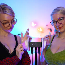 ASMR Twin Ear Cleaning for Double Tingles Pt.3