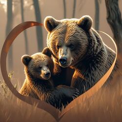 Mama Bear & Her Cub