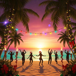 Christmas Sunset Paradise