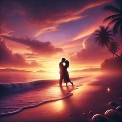 Ocean Kiss on the Beach