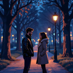 2 Strangers Meeting on a Sidewalk