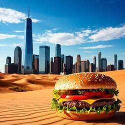 Eat a hamburger, drink a cola,
