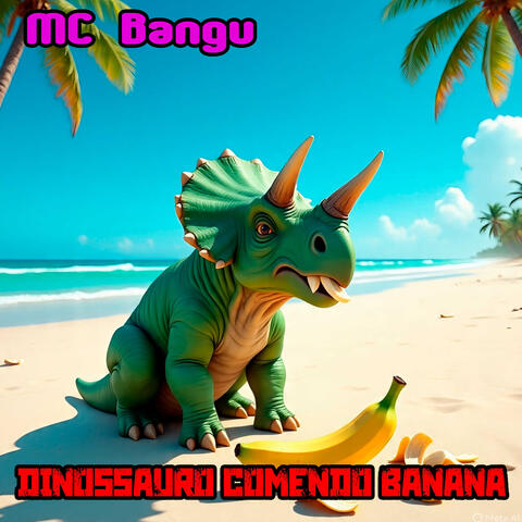 Dinossauro comendo banana