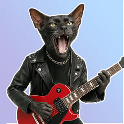 Rock'n Roll Cat - Meow number 24