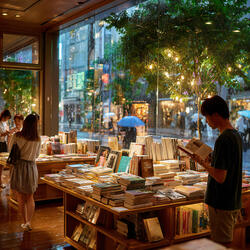 A Rainy Day in the Bookstore