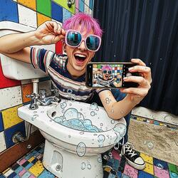 Selfie no Bidê