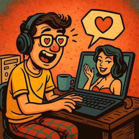 Uma mão no teclado e outra no carinho