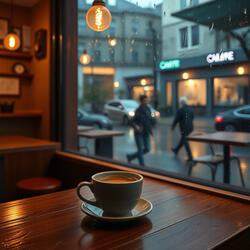 Afternoon breeze drifts between piano notes