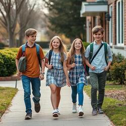 WALKING HOME FROM SCHOOL