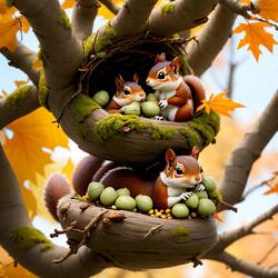 Autumn squirrels