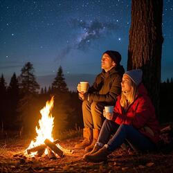 Looking at the autumn night sky