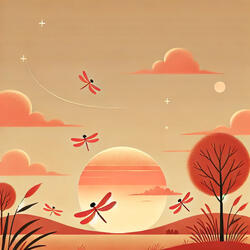 Red Dragonfly Sky