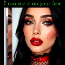 I can see it on your face