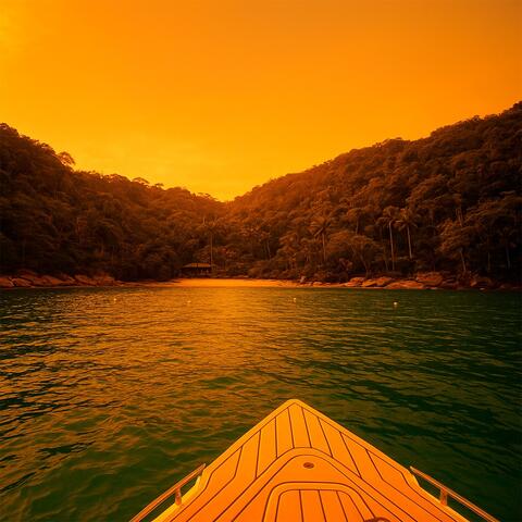 Ritmo do ukulele à beira mar