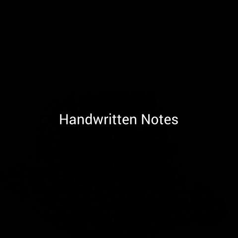 Handwritten Notes