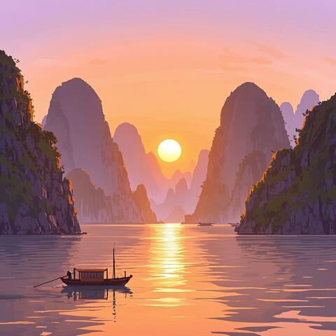 Trăng lặng trên Sông Hồng