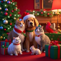 Christmas Funny Pets
