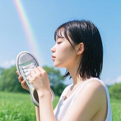 夕立あがり 虹のにおい