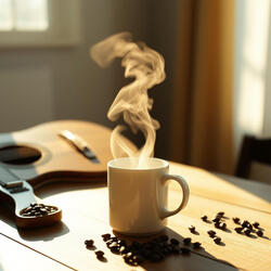 Black Coffee Left by the Window