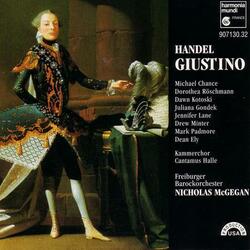 Giustino: Act 1. Recit: Dunque si poco temi