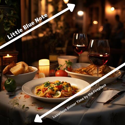 Luxurious Dinner Time by the Fireplace