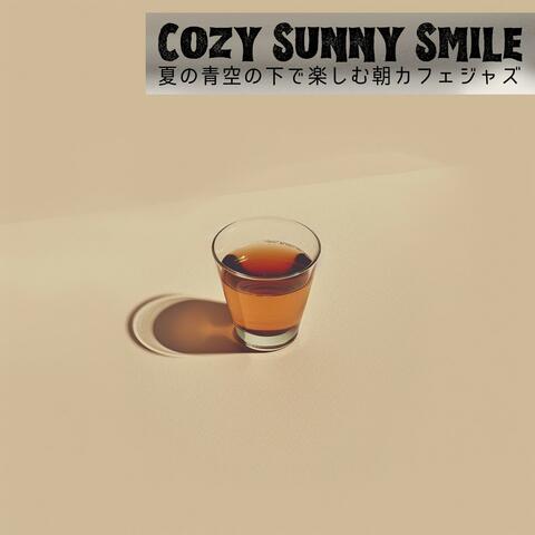 夏の青空の下で楽しむ朝カフェジャズ
