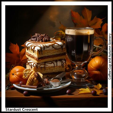 Coffee Cup and Autumn Scenery