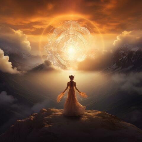 Heart Chakra Illumination Beneath Celestial Skies