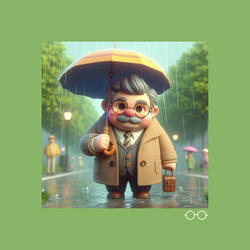 Chubby Uncle just gets wet in the rain