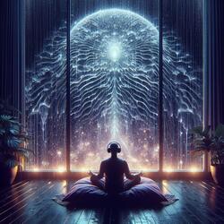 Heavy Rain And the Sound of Thunder in the Afternoon in Village 8