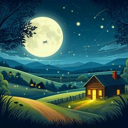 Relaxing Nature Noise in the Countryside at Night 9