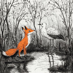 The Fox and the Stork
