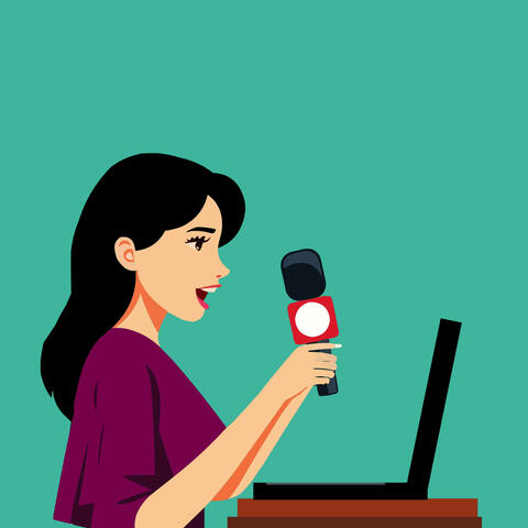 Breaking News Presenter (Background Free Use)
