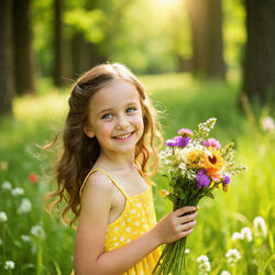 Beauty on Her Cheeks