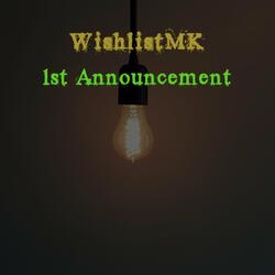 1st Announcement