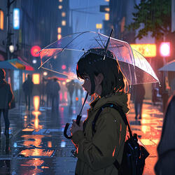 Train Passing in Drizzle