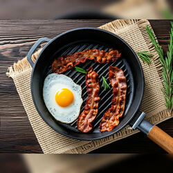 Cooking White Noise – Frying Bacon and Eggs (Endless Loop) Pt. 9