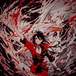 Снопы красного огня