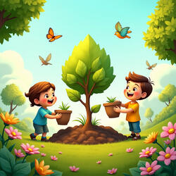 J'aime planter des arbres