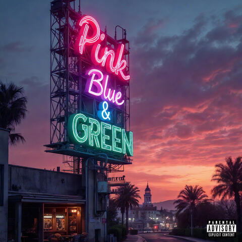 Pink Blue & Green